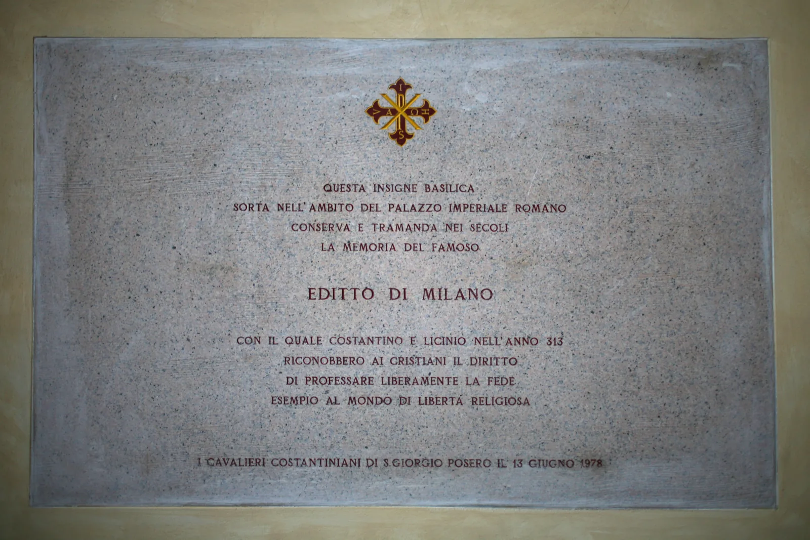 O Edito de Milão (313)